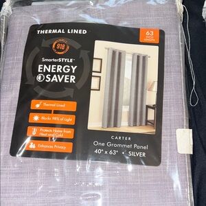 Carter Silver Energy-Saving Curtain Panel set of 2